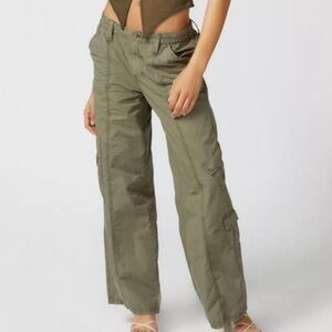 BDG Y2K Cargo Pants Olive Green Small Urban Outfitters I2